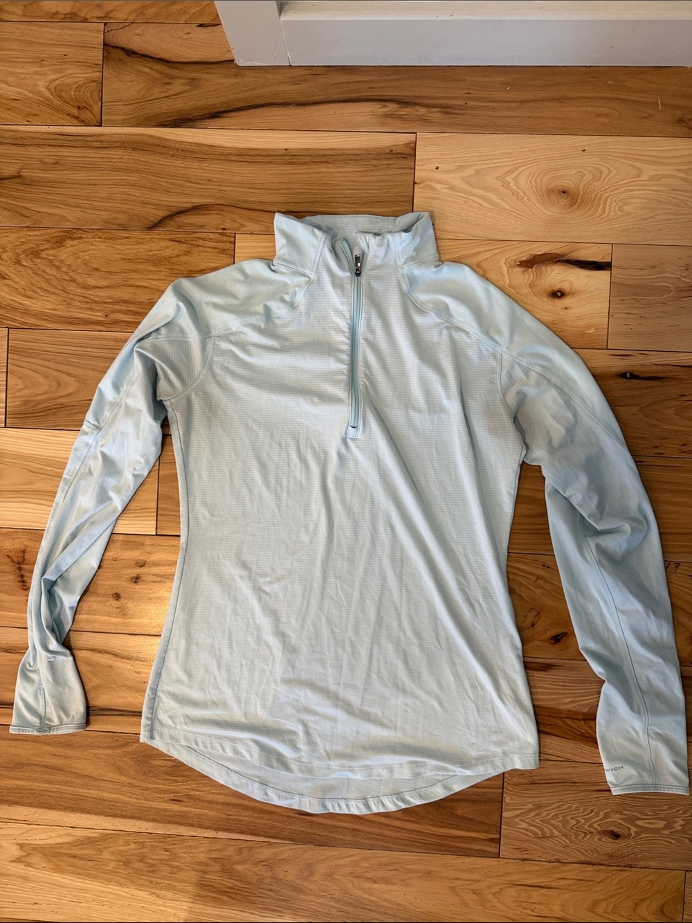 Columbia Light Blue Long Sleeve Half-Zip Active Tee